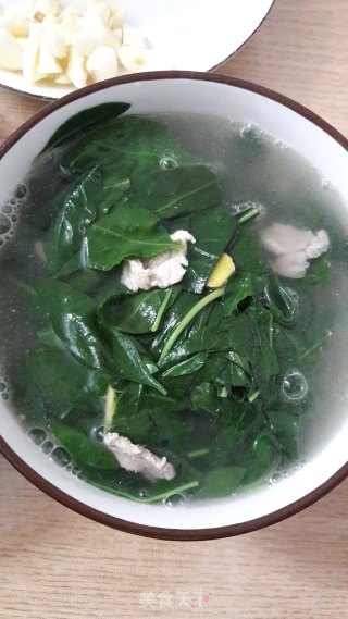 枸杞芽肉片汤的做法