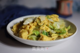 白菜炒蛋的做法