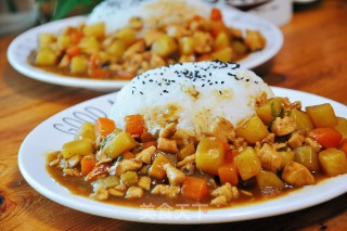 东南亚咖喱味土豆鸡肉饭的做法