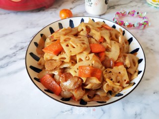 藕片炒胡萝卜的做法