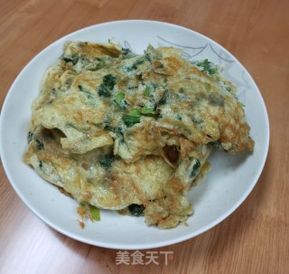 香菜摊鹅蛋的做法