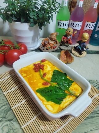 菠菜杞子蒸蛋的做法