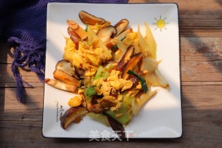 鸡蛋炒香菇-素菜的做法