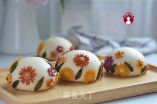 花朵牛奶馒头的做法