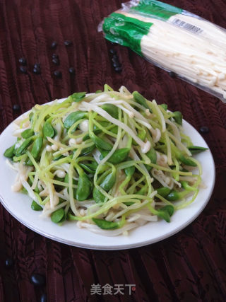 黑豆苗拌金针菇的做法