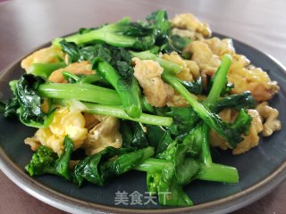 菜苔炒鸭蛋的做法