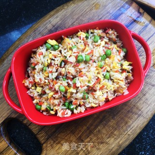 青豆腊肉炒饭的做法