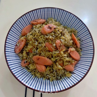 榄菜火腿肠炒饭