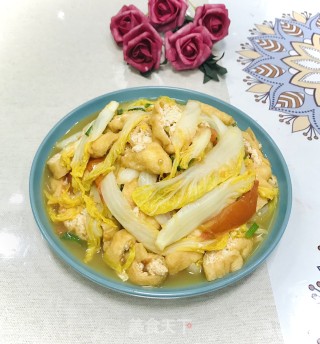 娃娃菜炒豆泡的做法