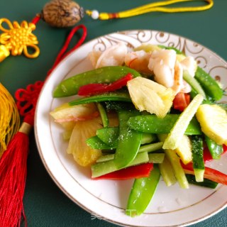 鲜虾荷兰豆沙拉