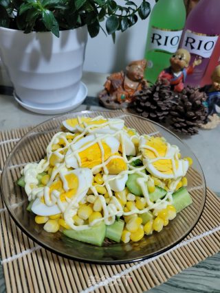 青瓜玉米鸡蛋沙拉