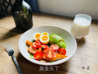 十分钟早餐牛油果红薯沙拉的做法