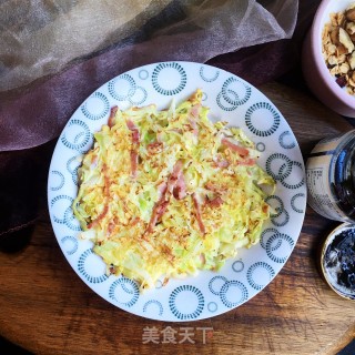 培根包菜鸡蛋饼的做法