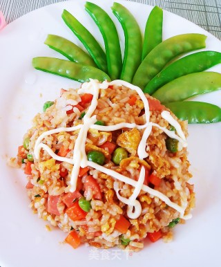 菠萝蛋炒饭的做法