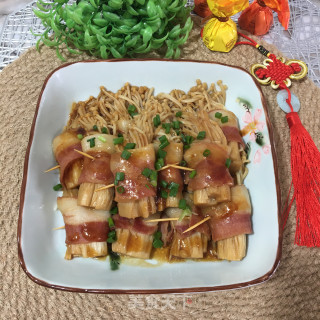 培根金针菇卷的做法