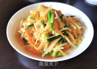 蒜苔炒双丝的做法