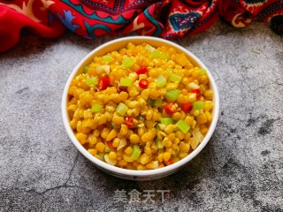 小米椒莴笋炒玉米的做法