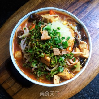 松茸时蔬饸饹的做法