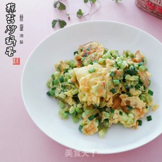 蒜苔炒鸡蛋的做法