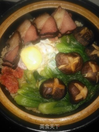 广式腊肠煲仔饭的做法
