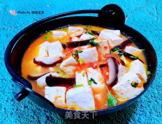 西红柿香菇豆腐煲#下饭菜#