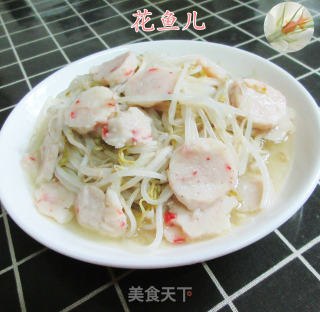 虾味球炒绿豆芽的做法