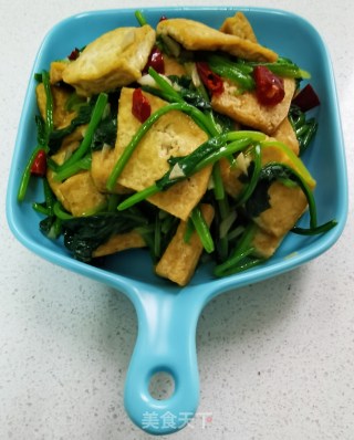 菠菜炒豆腐的做法