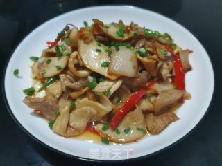 杏鲍菇炒肉的做法