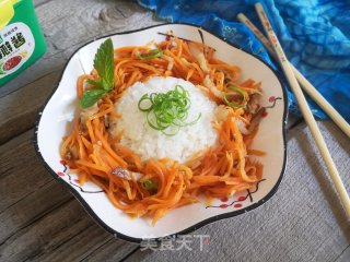 胡萝卜炒肉的做法