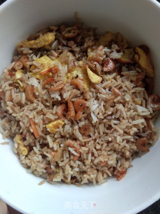 虾仁鸡蛋饭！的做法