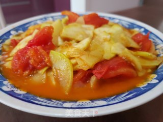 西葫芦炒西红柿的做法