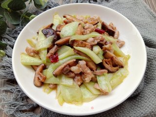 黄瓜香菇炒肉的做法