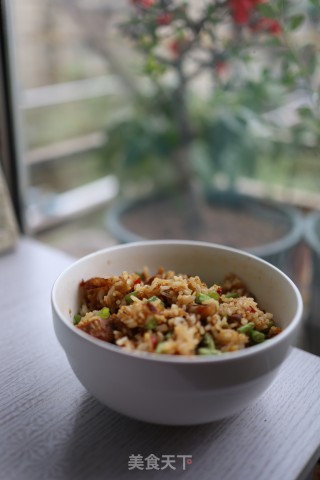 鸡肉丁豆角炒饭