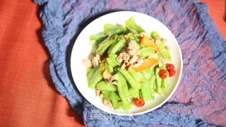 肉片炒荷兰豆的做法