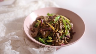 青椒丝炒牛肉的做法