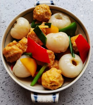 荔枝鸡肉丸的做法