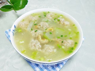 海米冬瓜丸子汤的做法