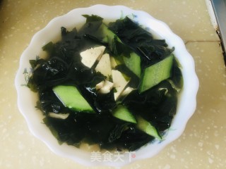 海菜青瓜豆腐汤的做法