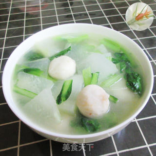 鱼子蛋菜芯冬瓜汤的做法