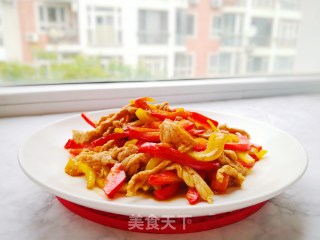 彩椒炒肉的做法