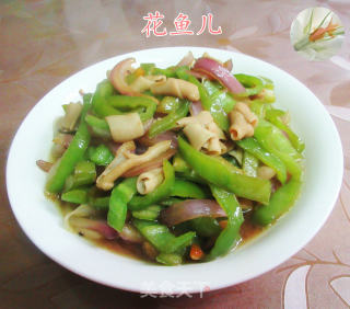 鹅肠洋葱炒青椒的做法