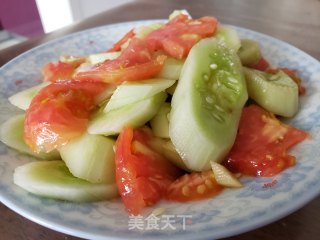 黄瓜拌西红柿的做法