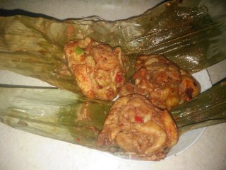粽叶包鸡的做法