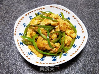 青椒炒鸡蛋的做法