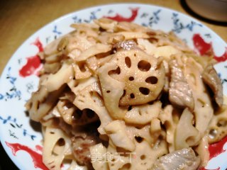 藕片炒肉的做法