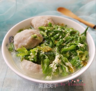 夜香花鱼丸汤的做法