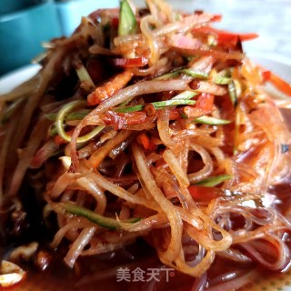 粉丝拌水萝卜的做法