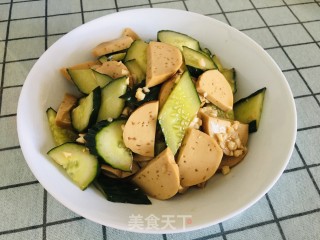 凉拌青瓜素鸡的做法