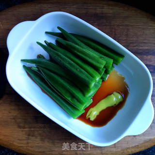 青芥辣酱蘸秋葵的做法