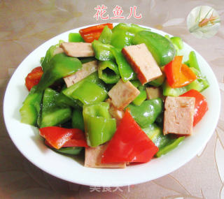 烤火腿炒三椒的做法